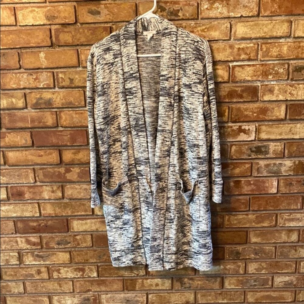 Caslon Gray Open-Front Cardigan Sweater